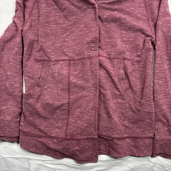 Lululemon Find Your Center Wrap Hoodie Berry Rust Red Womens 6 Athleisure - Picture 3 of 10